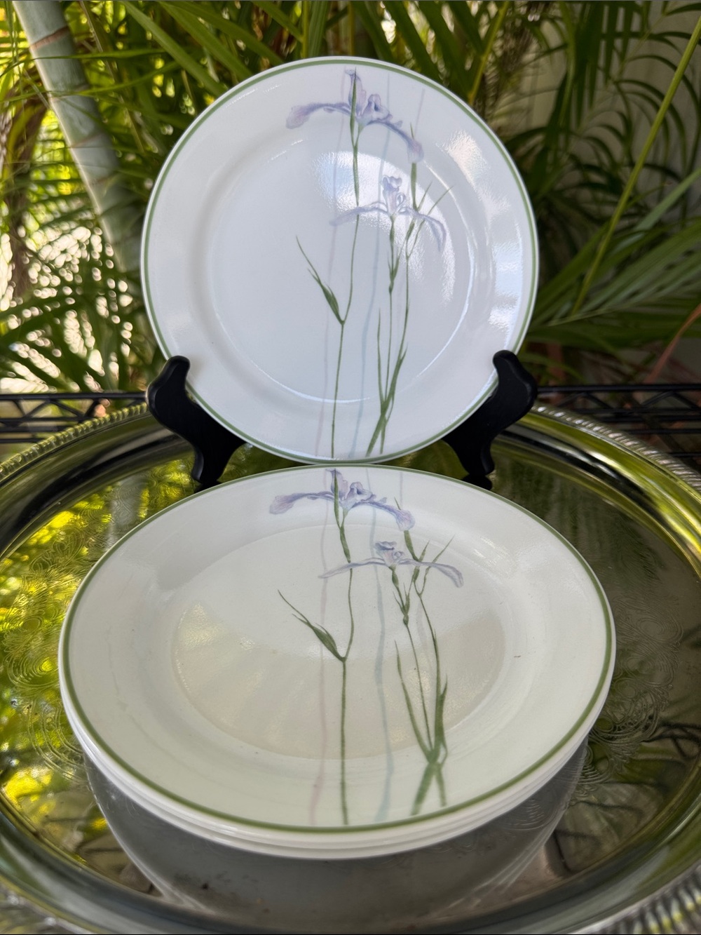 Corelle Shadow Iris Side Bread Dessert Plates Set of 4